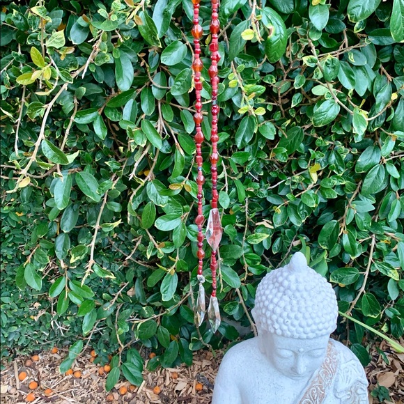 Beaded Sun Catcher Czech Glass & Vintage Italian Crystal (See Description) - Picture 7 of 15